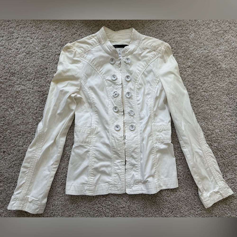Marc Jacobs White Utility Jacket with Tailored Silhouette